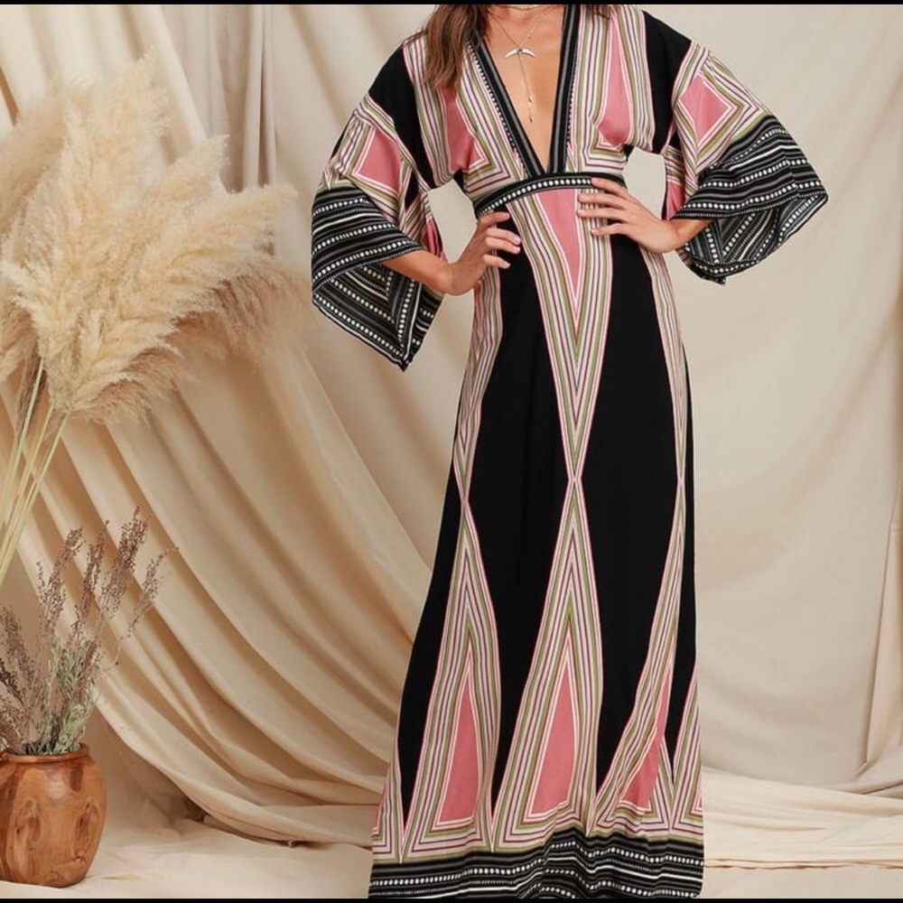 Lulus Montecito Boho Maxi Dress *NWT* XS